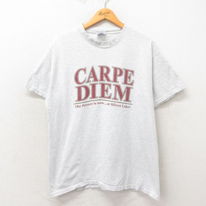 ヘインズ 00s 半袖Tシャツ CARPE グレー XL | 古着