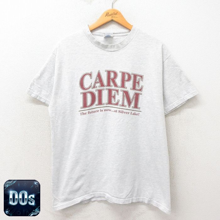 ヘインズ 00s 半袖Tシャツ CARPE グレー XL | 古着