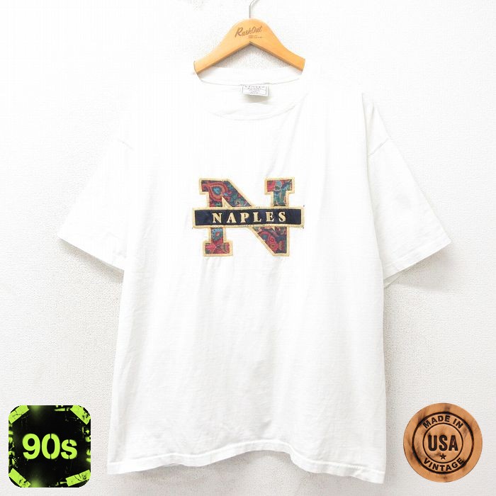 90s 半袖Tシャツ NAPLES ホワイト XL | 古着