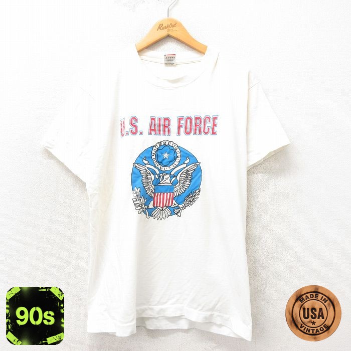 【50%OFF】フルーツオブザルーム 90s 半袖Tシャツ USエアフォース ホワイト L | 古着
