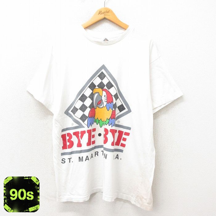 【50%OFF】90s 半袖Tシャツ 鳥 ホワイト XL | 古着