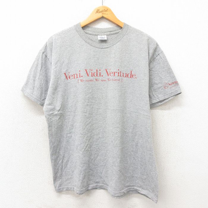 XL★古着 半袖 ビンテージ Tシャツ メンズ 00年代 00s Veni クルーネック グレー 霜降り 25may14 中古