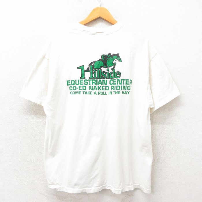 ヘインズ 80s 半袖Tシャツ 馬 ホワイト XL | 古着