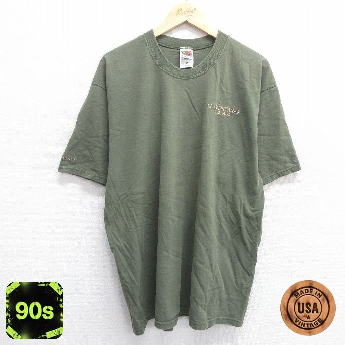【50%OFF】フルーツオブザルーム 90s 半袖Tシャツ ラスベンタナス グリーン XL | 古着