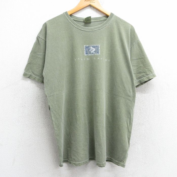 00s 半袖Tシャツ ココペリ族グランドキャニオン グリーン L | 古着