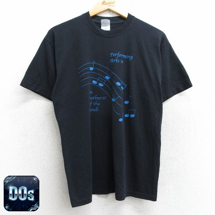 00s 半袖Tシャツ 音符 ブラック M | 古着
