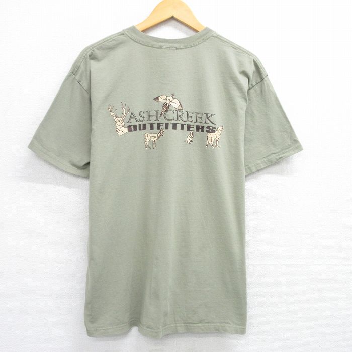 00s 半袖Tシャツ シカ グリーン XL | 古着