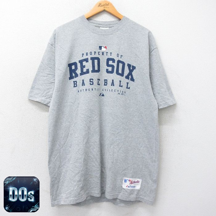 【50%OFF】マジェスティック 00s 半袖Tシャツ ボストンレッドソックス グレー XL | 古着
