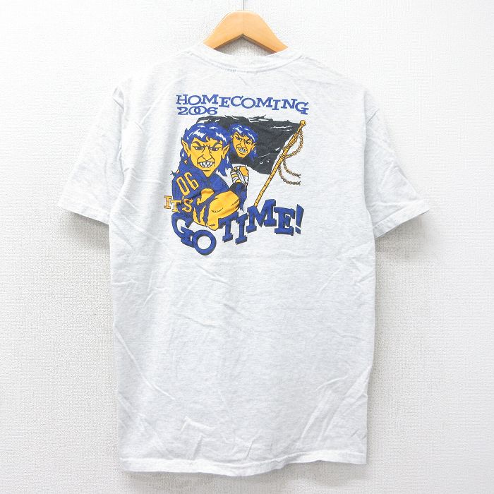 M★古着 半袖 ビンテージ Tシャツ メンズ 00年代 00s HARRISON アメット クルーネック 薄グレー 霜降り 25may16 中古