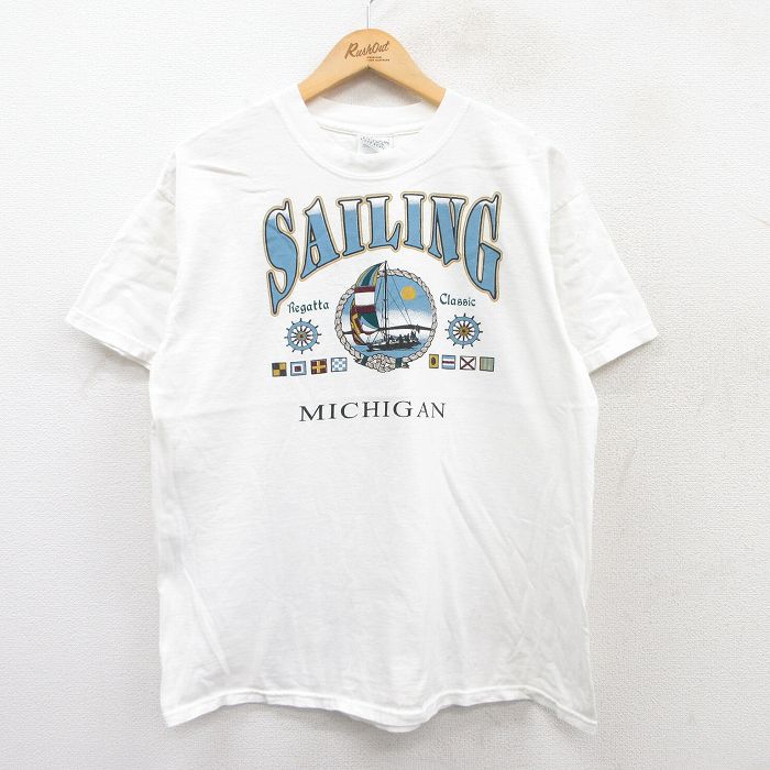 【50%OFF】00s 半袖Tシャツ セーリング ホワイト L | 古着