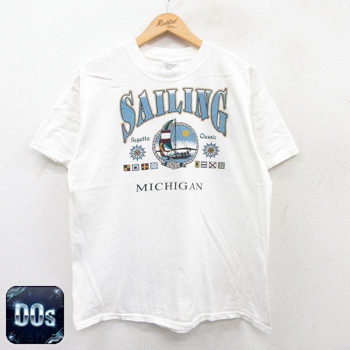 【50%OFF】00s 半袖Tシャツ セーリング ホワイト L | 古着