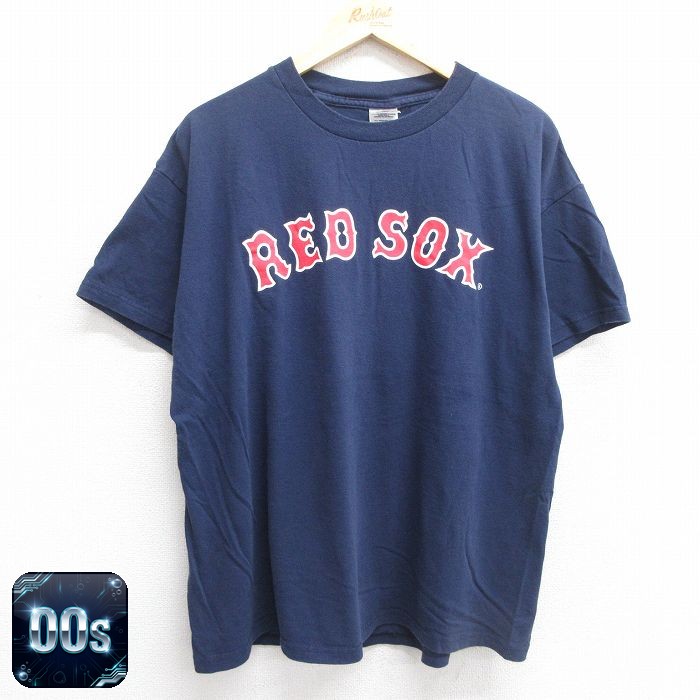 【50%OFF】00s 半袖Tシャツ ボストンレッドソックス ネイビー XL | 古着