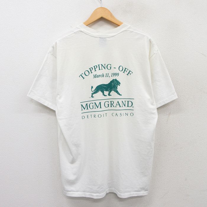 90s 半袖Tシャツ MGM GRAND ホワイト XL | 古着