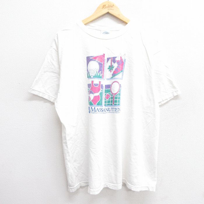 90s 半袖Tシャツ テニス ホワイト XL | 古着