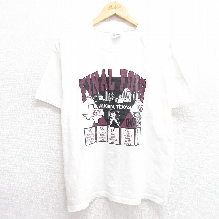 ヘインズ 90s 半袖Tシャツ ベースボールファイナルフォー ホワイト L | 古着