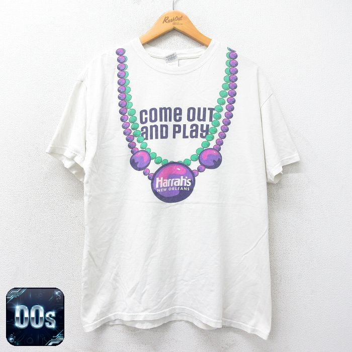 【50%OFF】00s 半袖Tシャツ Harrashs ホワイト L | 古着