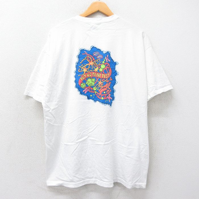 【50%OFF】XL★古着 半袖 ビンテージ Tシャツ メンズ 00年代 00s ユーマスメモリアル 細胞 大きいサイズ コットン クルーネック 白 ホワイト 25may20 中古