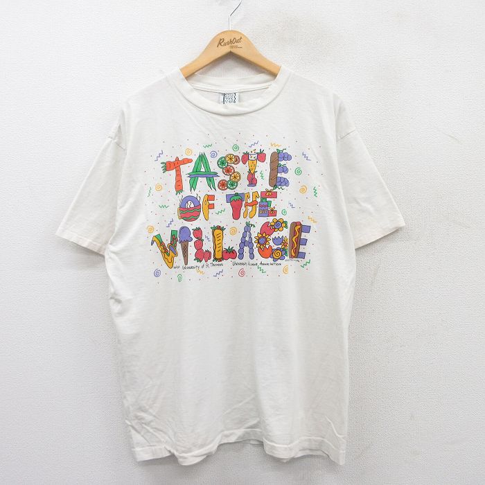 アイスクリーム 90s 半袖Tシャツ 花 ホワイト XL | 古着