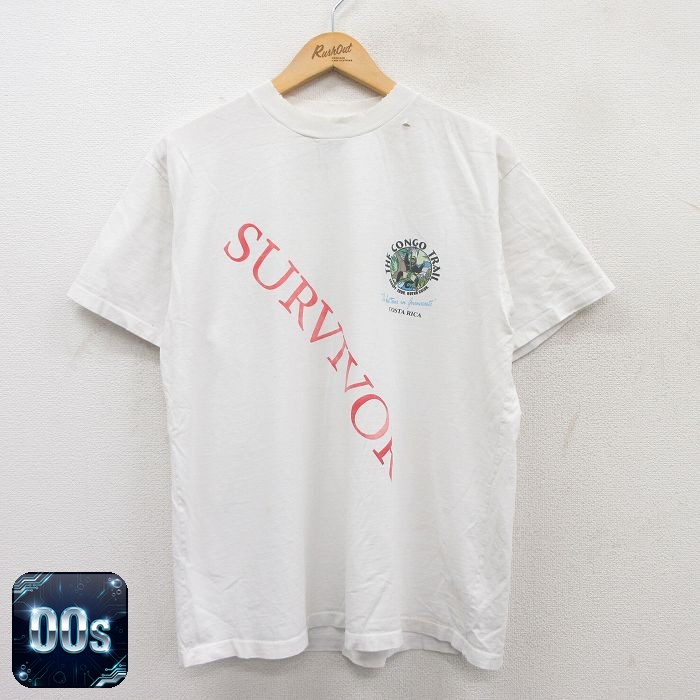 【50%OFF】00s 半袖Tシャツ チンパンジー ホワイト L | 古着