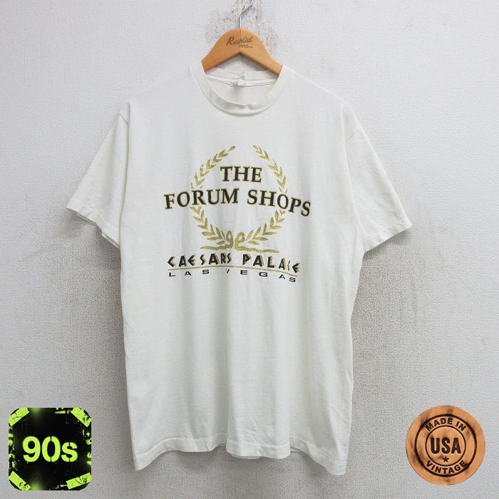 【50%OFF】90s 半袖Tシャツ FORUM SHOPS ホワイト L | 古着