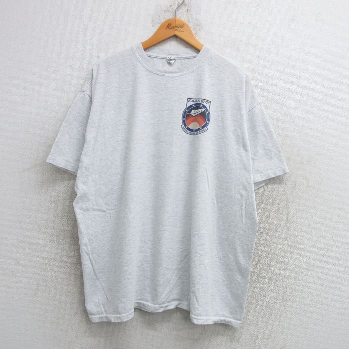 00s 半袖Tシャツ ICARUS BASE 霜降りグレー XL | 古着