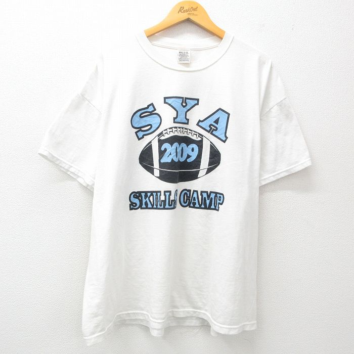 フルーツオブザルーム 00s 半袖Tシャツ フットボール ホワイト XL | 古着