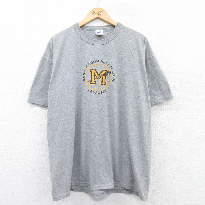 ラッセル 00s 半袖Tシャツ ラクロス グレー XL | 古着