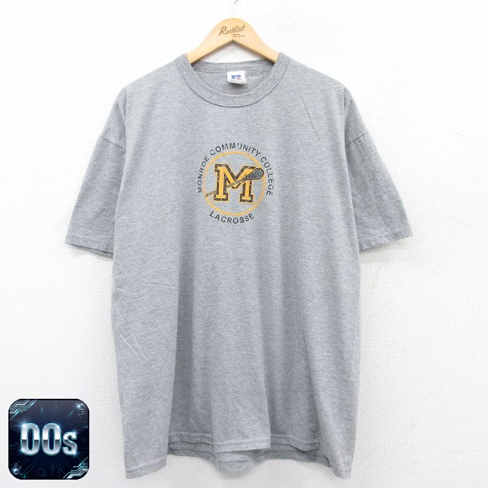 ラッセル 00s 半袖Tシャツ ラクロス グレー XL | 古着