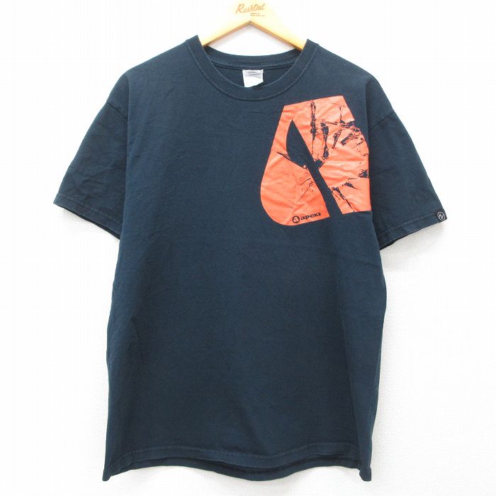 L★古着 半袖 ビンテージ Tシャツ メンズ 00年代 00s apeki コットン クルーネック 黒 ブラック 25may28 中古