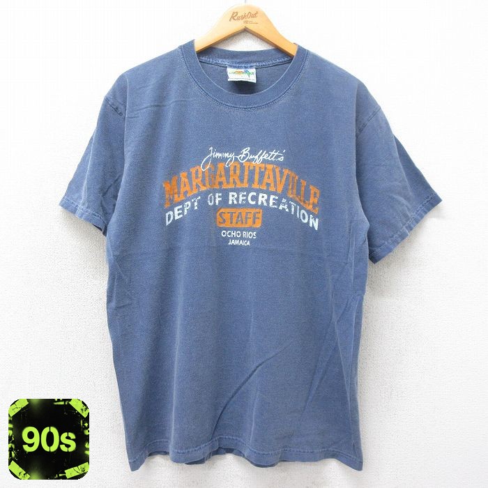 【50%OFF】ジミーバフェット 90s 半袖Tシャツ スタッフ ネイビー L | 古着