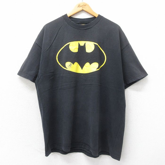 XL★古着 半袖 ビンテージ Tシャツ メンズ 00年代 00s DCコミックス バットマン BATMAN 大きいサイズ コットン クルーネック 黒 ブラック 25jun04 中古