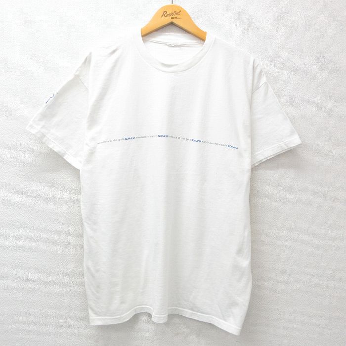 【50%OFF】XL★古着 半袖 ビンテージ Tシャツ メンズ 00年代 00s ROMANA クルーネック 白 ホワイト 25may29 中古