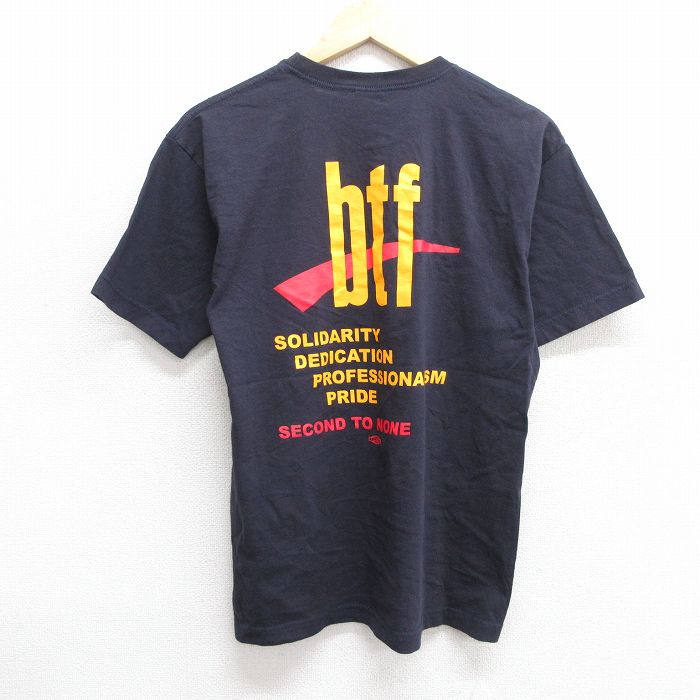 M★古着 半袖 ビンテージ Tシャツ メンズ 90年代 90s btf コットン クルーネック USA製 黒 ブラック 25may29 中古