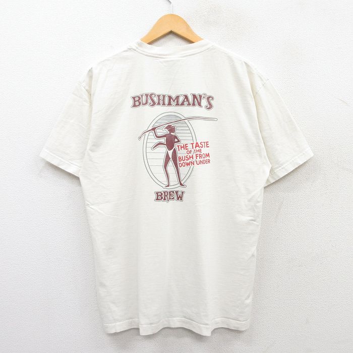 BUSHMANS BREW 90s 半袖Tシャツ ベージュ L | 古着