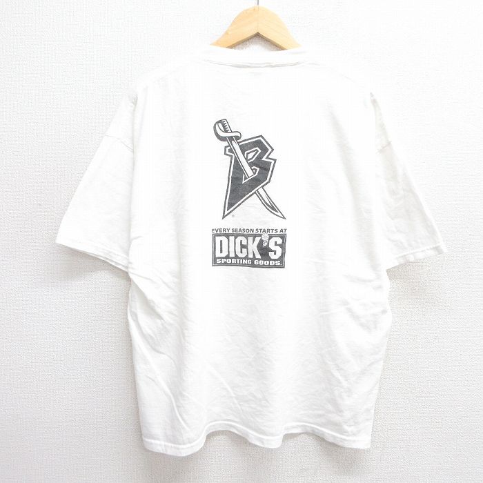 【50%OFF】XL★古着 半袖 ビンテージ Tシャツ メンズ 00年代 00s DICKS バスケットボール 大きいサイズ コットン クルーネック 白 ホワイト 25may29 中古