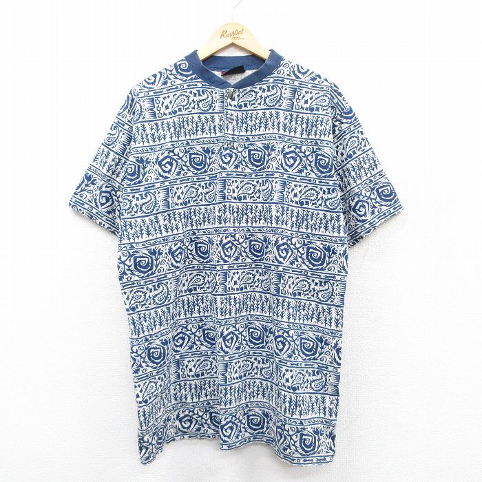 FADED GROLY 00s 半袖Tシャツ ペイズリー ネイビー XL | 古着