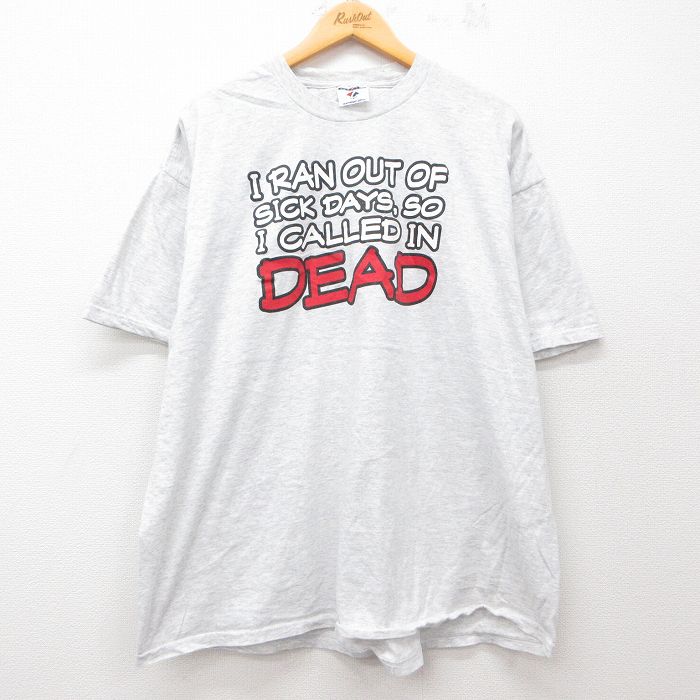 00s 半袖Tシャツ DEAD 霜降りグレー XL | 古着