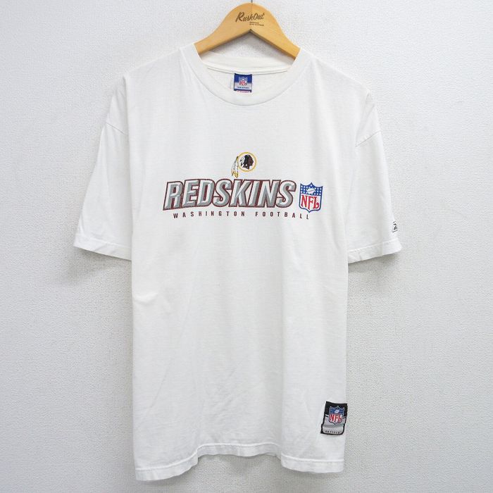 XL★古着 リーボック REEBOK 半袖 ビンテージ Tシャツ メンズ 00年代 00s NFL ワシントンレッドスキンズ 大きいサイズ コットン クルーネック 白 ホワイト アメフト スーパーボウル 25jun02 中古