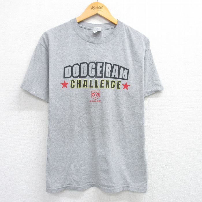 XL★古着 半袖 ビンテージ Tシャツ メンズ 00年代 00s ダッジ ラム クルーネック グレー 霜降り 25jun02 中古