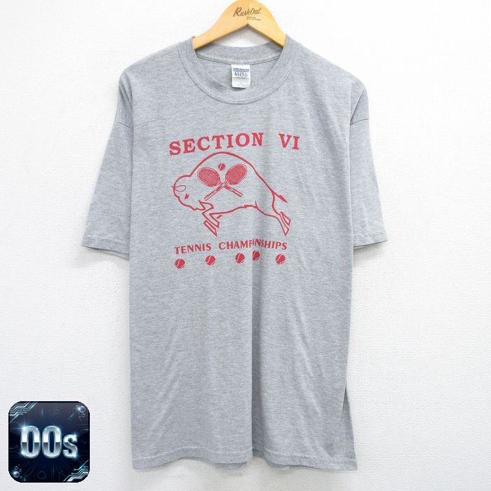 【50%OFF】00s 半袖Tシャツ テニス グレー XL | 古着