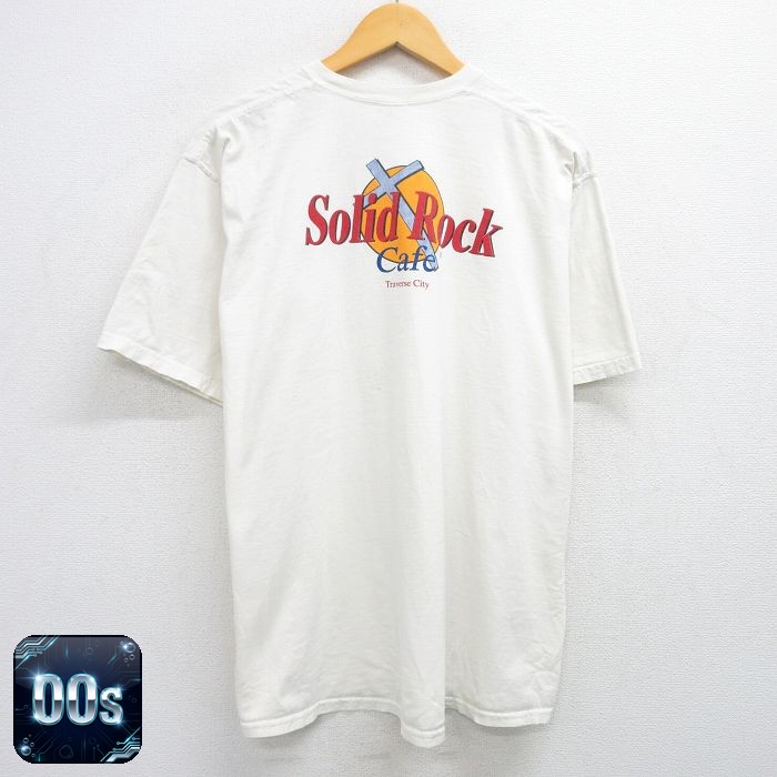 【50%OFF】フルーツオブザルーム 00s 半袖Tシャツ Solid Rock 生成り XL | 古着