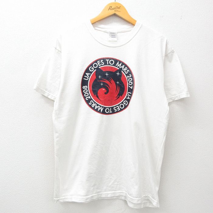 00s 半袖Tシャツ UA GOES TO MARS ホワイト L | 古着