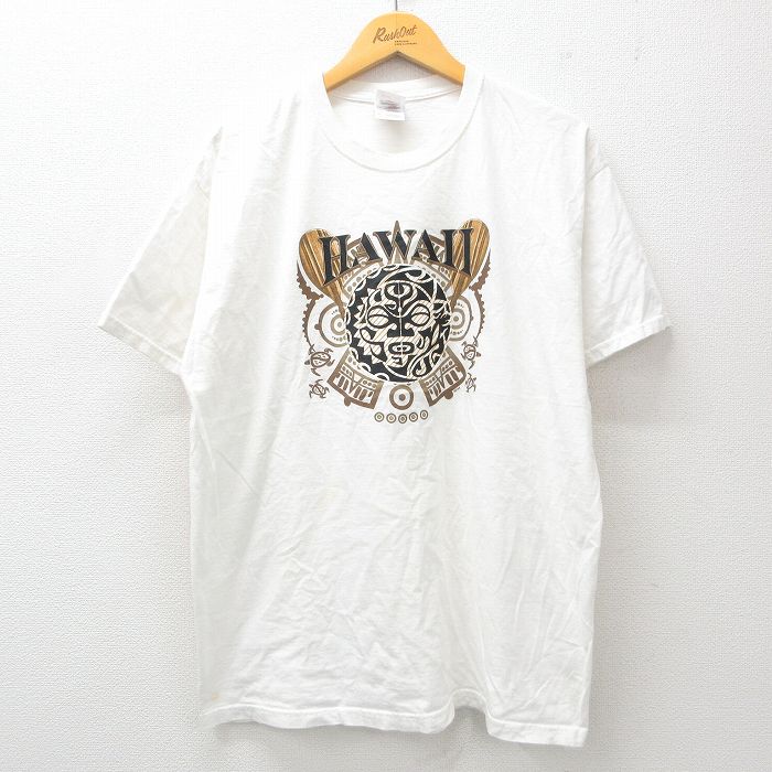 XL★古着 フルーツオブザルーム 半袖 ビンテージ Tシャツ メンズ 00年代 00s ハワイ コットン クルーネック 白 ホワイト 25jun02 中古