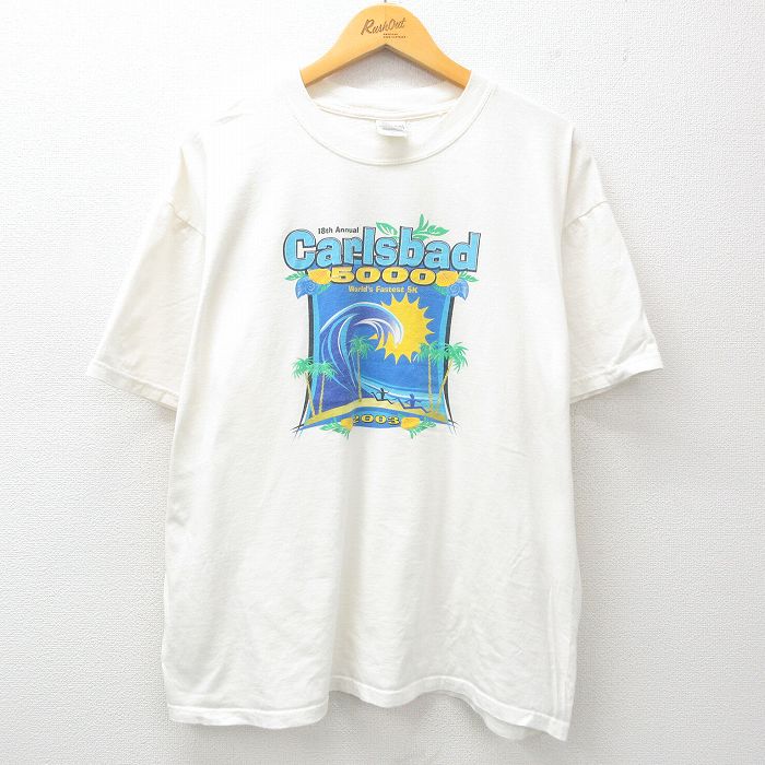 00s 半袖Tシャツ カールスバッド ホワイト XL | 古着