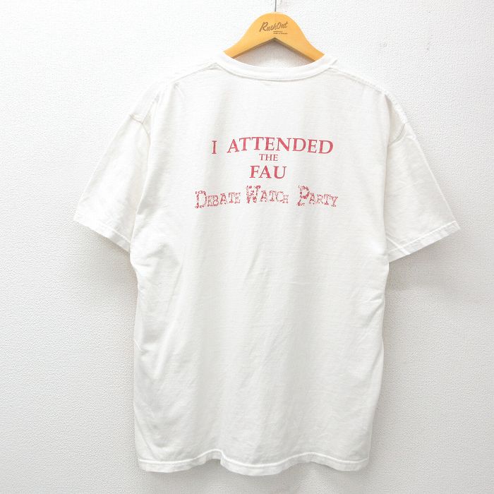00s 半袖Tシャツ DEBATE WATCH PARTY ホワイト XL | 古着
