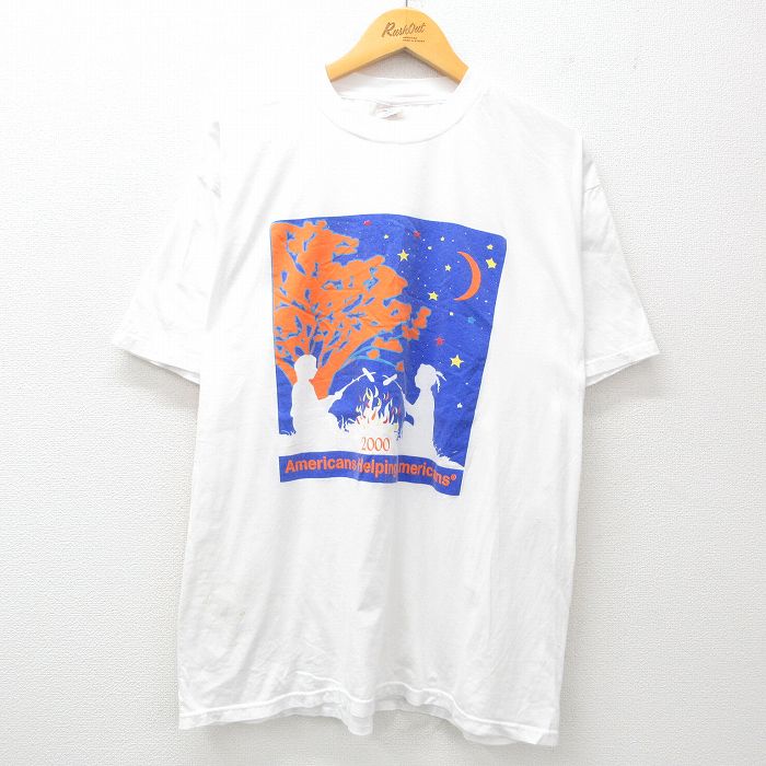 00s 半袖Tシャツ 月キャンプ ホワイト XL | 古着