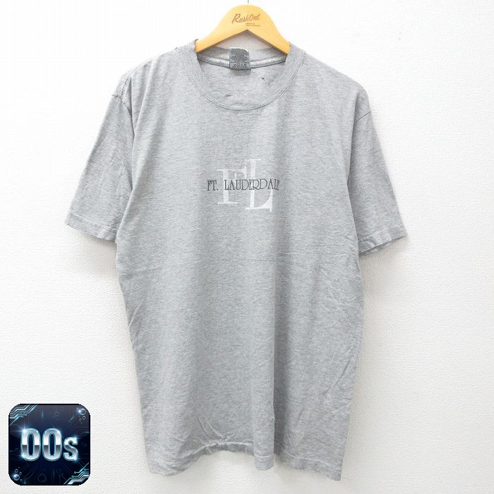 【50%OFF】00s 半袖Tシャツ フォートローダデール グレー霜降り L | 古着