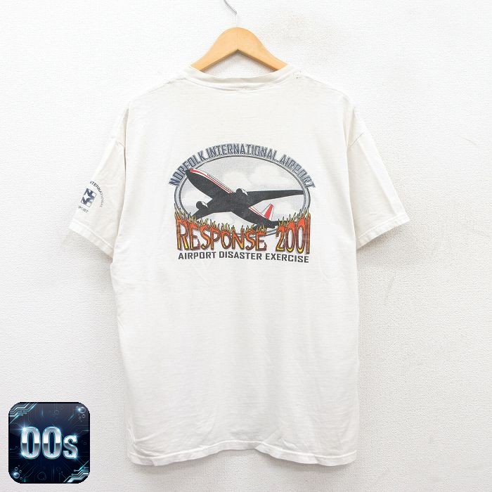 【50%OFF】00s 半袖Tシャツ 飛行機 ホワイト XL | 古着
