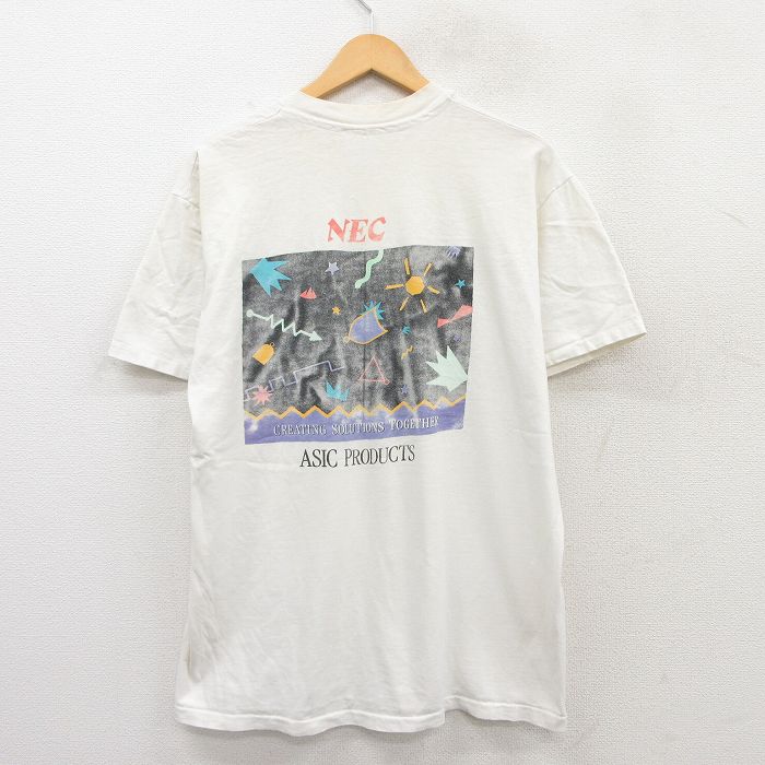 XL★古着 ヘインズ Hanes 半袖 ビンテージ Tシャツ メンズ 80年代 80s ASIO PRODUCTS コットン クルーネック USA製 白 ホワイト 【spe】 25jun02 中古