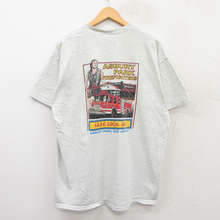 フルーツオブザルーム 00s 半袖Tシャツ 消防署 グレー XL | 古着